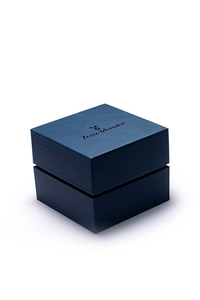 Relógio Jean Vernier Pulseira Couro Preto Cronógrafo Masculino JV00096C - Imagem 4