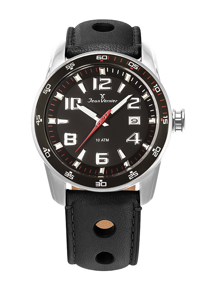 Relógio Jean Vernier Pulseira Original Calendário Masculino 10ATM  JV005197