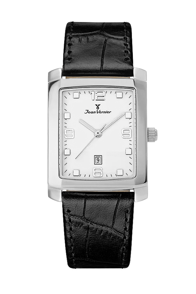 Relógio Jean Vernier Pulseira Preto Movimento Suíço JV04953C